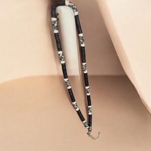 Black and White Beaded Necklace